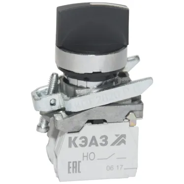 Переключатель КПЕ2602РС-чер-0но+2нз-руч-фикс-3поз-IP65
