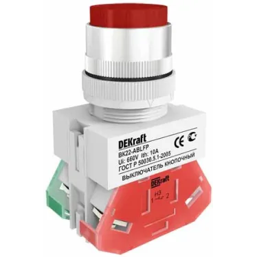 Кнопка красная ABLFP 22мм220В ВK-22