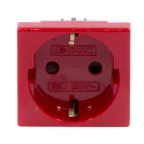                  VIVA Розетка силовая с заземлением красная
               