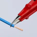 Пинцет VDE 1000V захватный прецизионный зазубренные губки с особо тонкими кончиками пружинная сталь хромированный L-130 мм