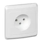                  ЭТЮД Розетка скрытая без заземления без шторок белая
               