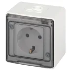 Розетка Эксперт 11-2501-01 2P+E IP55, 16A-250В, ОУ, белый