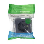 Розетка ATLASDESIGN с заземлением 16А механизм грифель