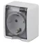 Розетка 2P+E IP54, шторки, 16A-250В, ОУ, Эра Эксперт, белый, 11-2402-01