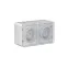 AtlasDesign PROFI IP54 открытой установки розетка двойная с з/к со шторками 16А, серый