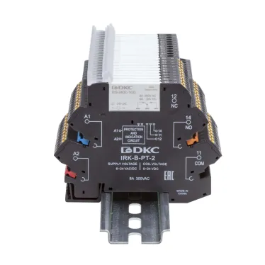Реле интерфейсное, 1CO, ком. ток 6А, AgSnO2, напряжение 24V AC/DC, push-in клеммы.