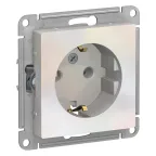                  Розетка ATLASDESIGN с заземлением 16А механизм жемчуг
               