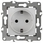 Розетка 2P+E Schuko, 16A-250В, винт, б.л., Эра12, белый, 12-2011-01