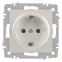 Розетка Intro Accent 6-202-06 2P+E Schuko, 16А-250В, IP20, СУ, перламутр