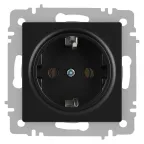 Розетка Intro Accent 6-202-05 2P+E Schuko, 16А-250В, IP20, СУ, антрацит