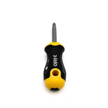 Отвертка Ergonic Stubby с двухсторонней битой SL5.5хPH2 60мм