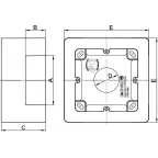 Коробка PDD-N60 2 модуля с адаптером