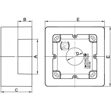Коробка PDD-N60 2 модуля с адаптером