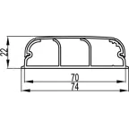 Кабель-канал 70х22 плинтусный треxсекционный с крышкой IN-Liner FRONT