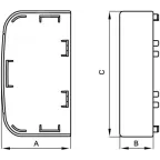 Заглушка для кабель-канала 70х22 мм LM торцевая In-liner FRONT
