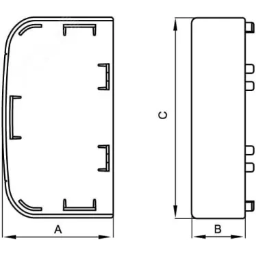 Заглушка для кабель-канала 70х22 мм LM торцевая In-liner FRONT