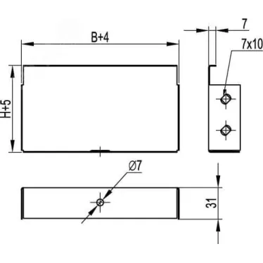 Заглушка TC100x80 цинк-ламельная аналог горячеоцинкованная