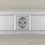 Avanti Розетка модульная 2P+E с з/ш Закаленная сталь 2 модуля