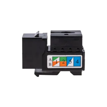 Модуль Keystone Jack RJ-45(8P8C) UTP неэкранированный CAT 6 тип 90град черный