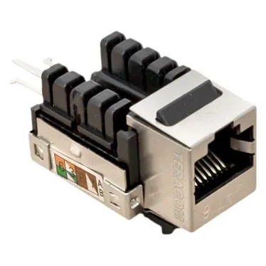 Модуль Keystone розеточный TERACOM PRO Cat.6 RJ-45экран. FTP 110 IDC 90 град.
