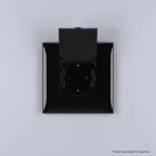 Avanti Розетка с крышкой в стену, 2P+E, ''Черный квадрат''