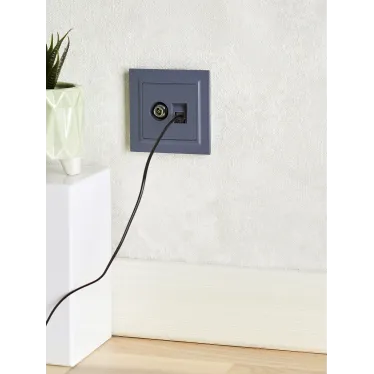 BRITE Розетка двойная TV+RJ45 кат.5E РТВ/РК12-БрМ маренго