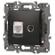Розетка RJ45+TV, Эра Elegance, антрацит, 14-3110-05