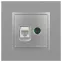 Розетка RJ45+TV, Эра Elegance, алюминий, 14-3110-03