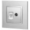 Розетка RJ45+TV, Эра Elegance, алюминий, 14-3110-03