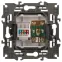 Розетка RJ45+TV, Эра Elegance, алюминий, 14-3110-03