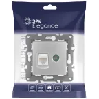 Розетка RJ45+TV, Эра Elegance, алюминий, 14-3110-03