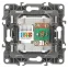 Розетка комбинированная RJ45+TV, Эра12, графит, 12-3110-12