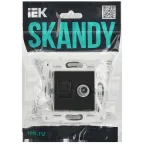 SKANDY Розетка двойная TV+RJ45 кат.5E SK-A14Bl черный IEK