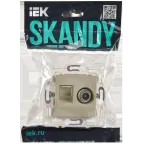 SKANDY Розетка двойная TV+RJ45 кат.6E SK-A15B бежевый IEK