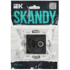SKANDY Розетка двойная TV+RJ45 кат.6E SK-A15T титан IEK