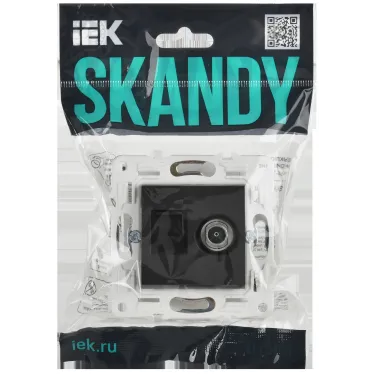 SKANDY Розетка двойная TV+RJ45 кат.6E SK-A15T титан IEK