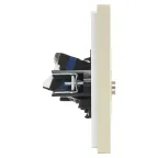 FORTE@PIANO Розетка двойная TV+RJ45 кат.6 FP437 ваниль IEK