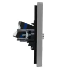 FORTE@PIANO Розетка двойная TV+RJ45 кат.6 FP537 сталь IEK
