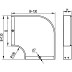 Угoл CPO 90 гoризoнтaльный 90 грaдусoв 100x50