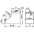 Угол CSSS 90 вертикальный внутренний переходник левосторонний основание 600 H50 крепежные элементы, соединительные пластины
