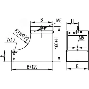 Угол CSSS 90 вертикальный внутренний переходник левый основание 600 H100 крепежные элементы и соединительные пластины