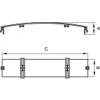 Накладка на стык крышки 120 мм IN-Liner FRONT