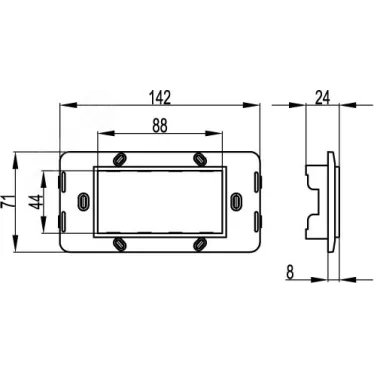 BRAVA Каркас 4 поста 4 модуля белый