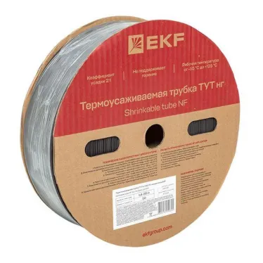 Трубка термоусаживаемая ТУТ нг 50/25 черная рулон PROxima