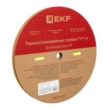 Трубка термоусаживаемая ТУТ нг 10/5 желтая рулон PROxima