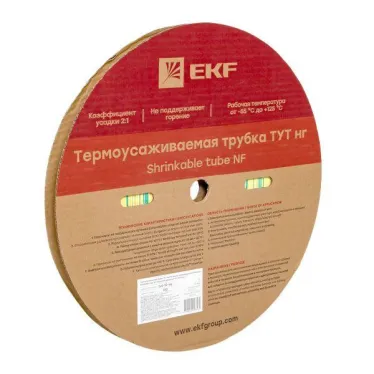 Трубка термоусаживаемая ТУТ нг 10/5 жел-зел рулон PROxima