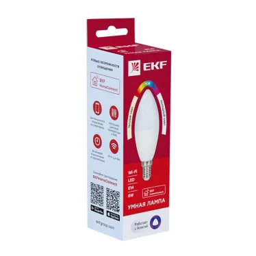 Лампа умная светодиодная LED 5вт Е14 RGBW WiFi connect