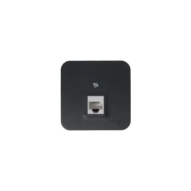 Розетка BLANCA наружная компьютерная RJ45, кат.5e, с изолирующей пластиной, антрацит