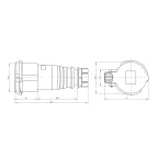 Розетка кабельная 32A 3P+E+N IP44 переносная 400V