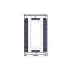 Шкаф Uniprom. 48U-600/1070. боковые панели 4шт. черный